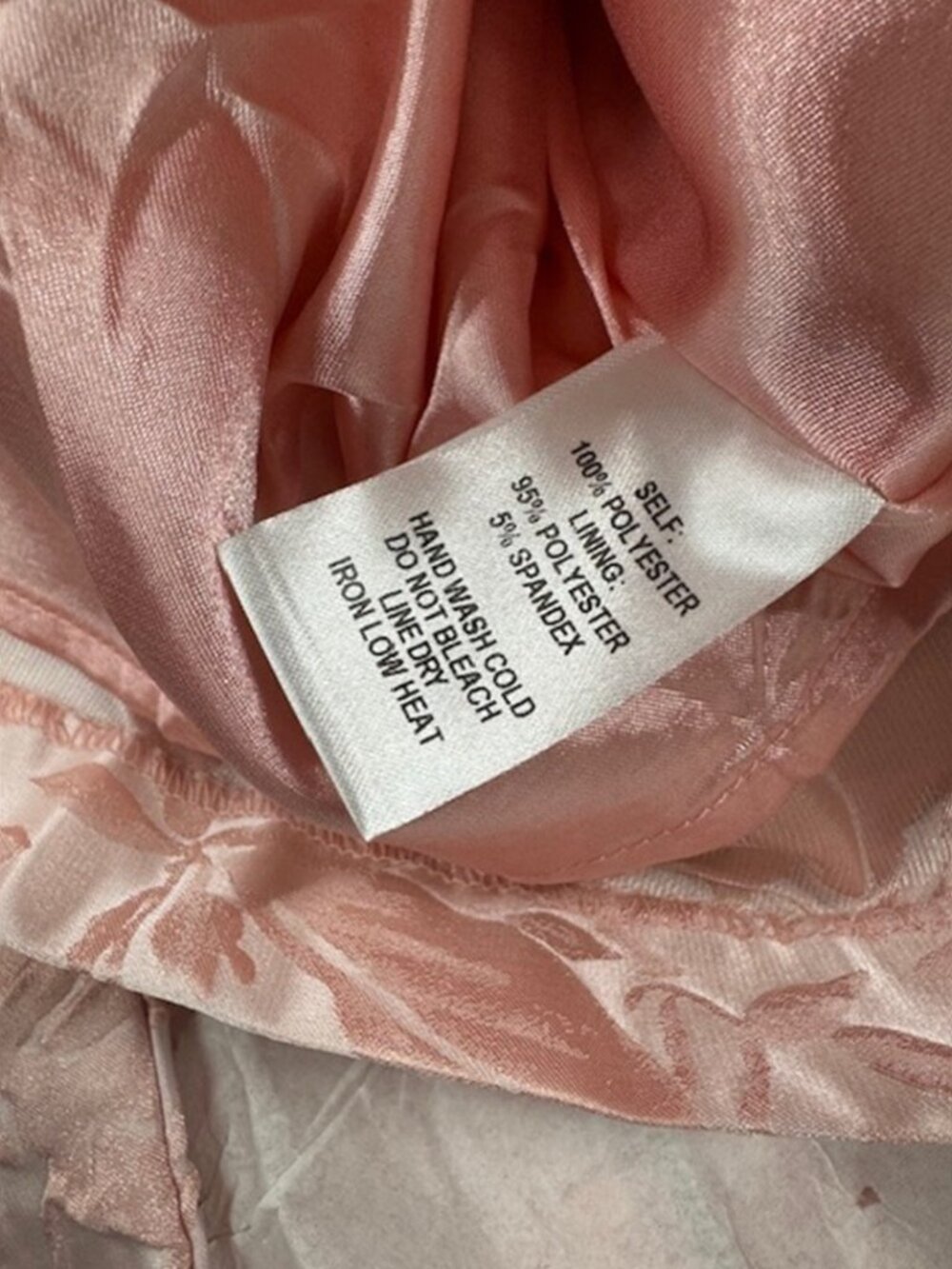 Lulus You're All Heart Pink Jacquard Satin Off-The-Shoulder Dress NWT - Picture 8 of 9